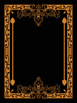 Floral Embossed Frame with Royal Ornamental Flair vector