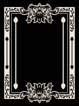 Romantic Ornament Border with Subtle Floral Design vector