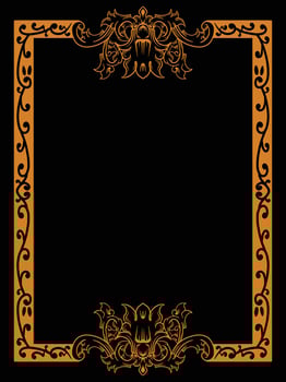 Luxurious Frame Featuring Floral Scroll Motifs vector