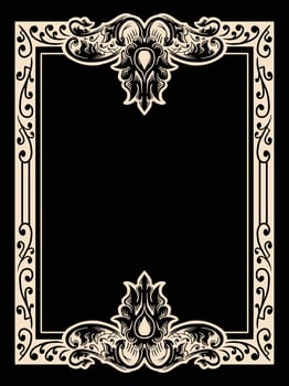 Botanical Frame with Vintage Ornamental Charm vector