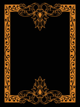 Gold Floral Ornament Frame with Timeless Details vector