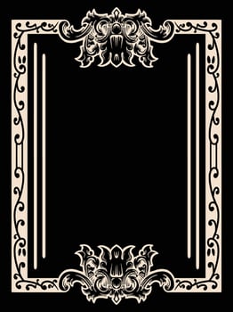 Romantic Blooming Border in Ornamental Design vector