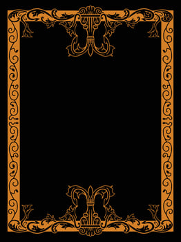 Decorative Gold Frame with Bloom Scroll Style vector