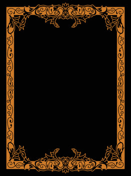 Floral Engraving Frame in Ornamental Format vector