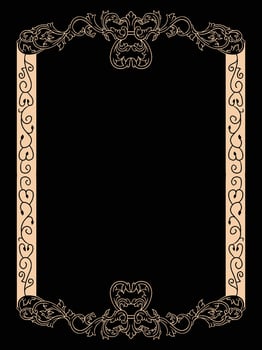 Royal Ornamental Border with Delicate Floral Touch vector