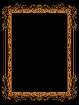 Decorative Timeless Frame with Floral Engravings vector