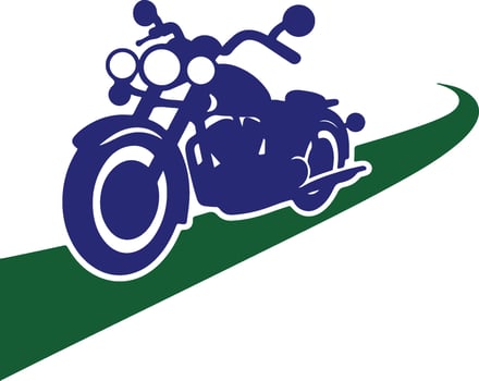 Motorbike Silhouette Graphic Illustration Art vector