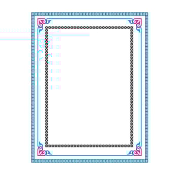 A minimalistic hipster colored frame design vector