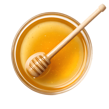 honey dripping from a wooden dipper png