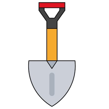 shovel flat icon style vector