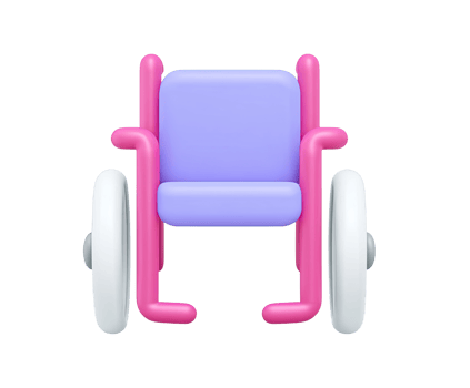 Hospital gurney stretcher 3D render icon. For patient transport in medical facilities or ER. Isolated transparent for emergency or hospital apps. png