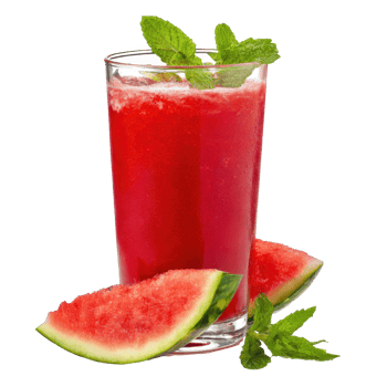 Watermelon fresh juice with mint isolated on transparent background. png