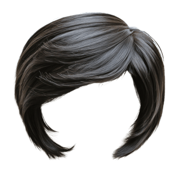 Stylish black bob hairstyle with layers perfect for versatile looks and various occasions png