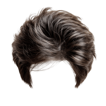 Stylish dark brown wig designed for versatility in various fashion applications png