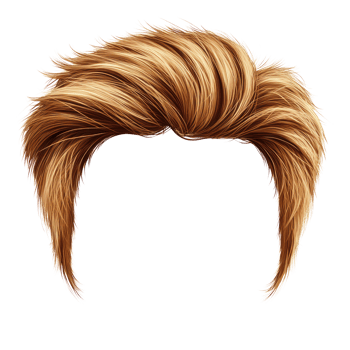 Stylish blonde hairstyle with voluminous, textured layers suitable for various occasions and settings png