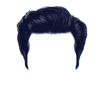 Stylized illustration of classic hairstyle isolated on a white background png