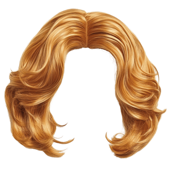 Long wavy golden blonde hair styling accessory for creative looks and fashion statements png
