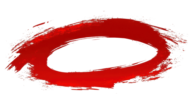 Bold red brushstroke creates a dynamic and artistic expression on a white background png