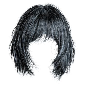 Stylish black bob hairstyle with textured layers for modern fashion looks png