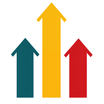 Growth indicators in business metrics showing progress and improvement in performance png
