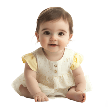 Baby girl isolated on transparent background png