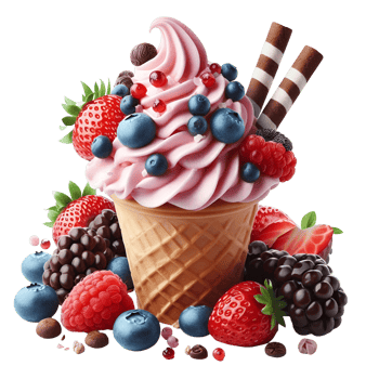 Indulgent Berry Chocolate Ice Cream png