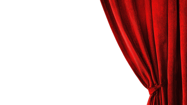 Rich red curtain isolated against a white background enhancing dramatic ambiance for stage or event png