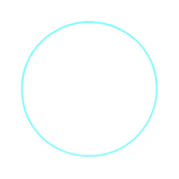 Geometric design of a simple isolated light blue circle on a white background png