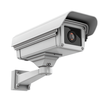 Security camera mounted on a wall for monitoring public areas and enhancing safety measures png