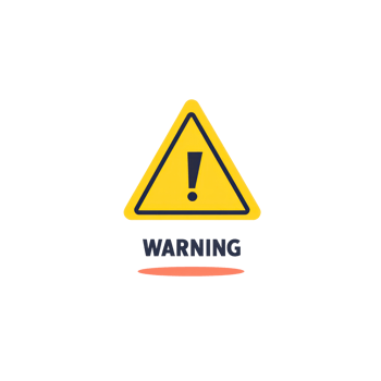 Warning sign symbol with exclamation mark in yellow triangle shape for alerting safety issues png