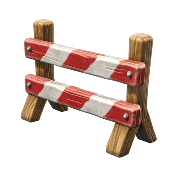 Red and white barrier prevents access in construction area during daytime png