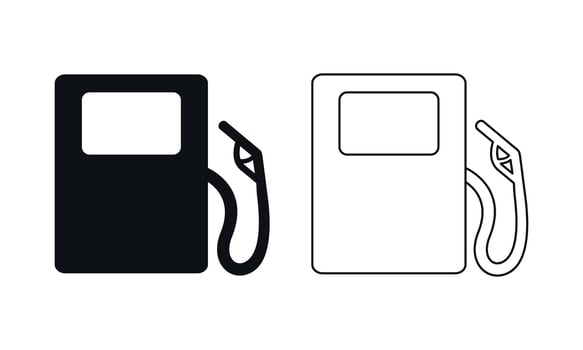 Fuel, gas, charging station icon set. Fuelling sign collection. illustration vector
