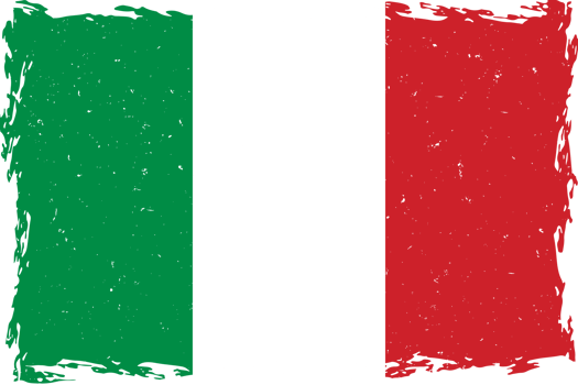 Flag of italy brush stroke grunge texture png