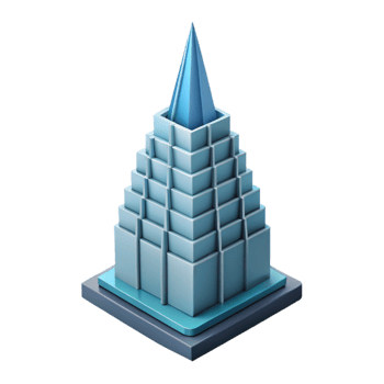 enchanting industrial Geometric representation of a skyscraper. Crisp edges, flat color with Scalable Design. genuine png
