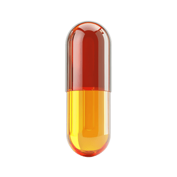 Colorful Capsule Filled With Liquid Transparent Background png
