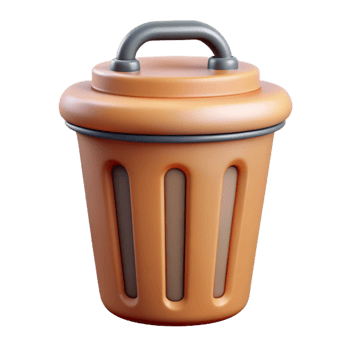 dynamic glorious Trash can icon, symmetrical and single-weight stroke. with Scalable Design. refined png