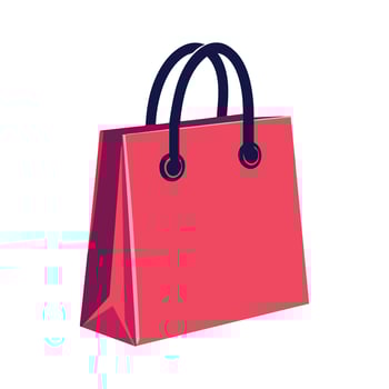Pink Shopping Bag, Retail Bag, Paper Bag, Gift Bag, Shopping Icon, Retail Packaging, Merchandise Bag, Shopping , E-commerce Bag, Online Shopping Bag vector