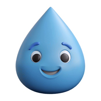 nostalgic stunning Teardrop-shaped character with a single, curved smile. Flat color, clean lines, with Scalable Design. 8K png