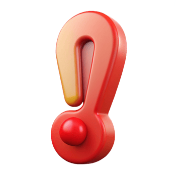 signature geometric Clean lines, scalable exclamation mark with single-weight stroke with Scalable Design. 8K png
