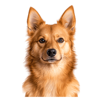 Portrait of a Friendly Golden Dog with Bright Eyes and Fluffy Fur in Natural Light png