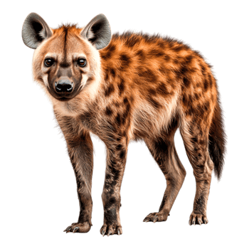 Realistic Hyena Portrait in a Natural Setting, closeup and Detailed Features png