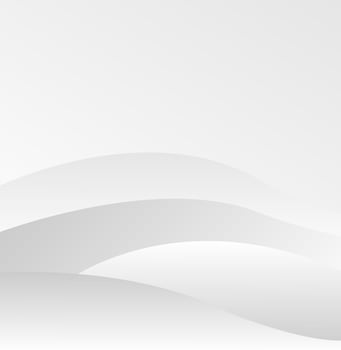 Grey and white gradient color wave line blur effect abstract background. Wallpaper design vector