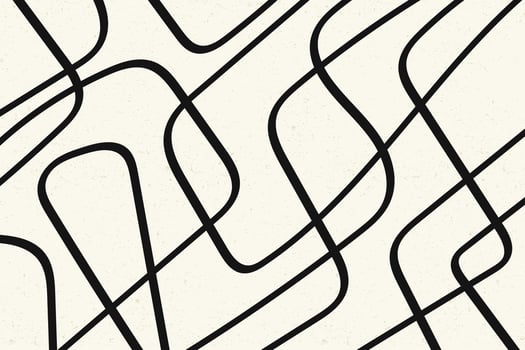 Abstract Black Lines Pen Drawing on Gray Background Illustration vector