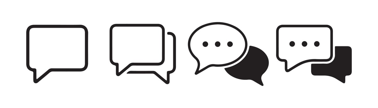 comment, chat icon symbol vector