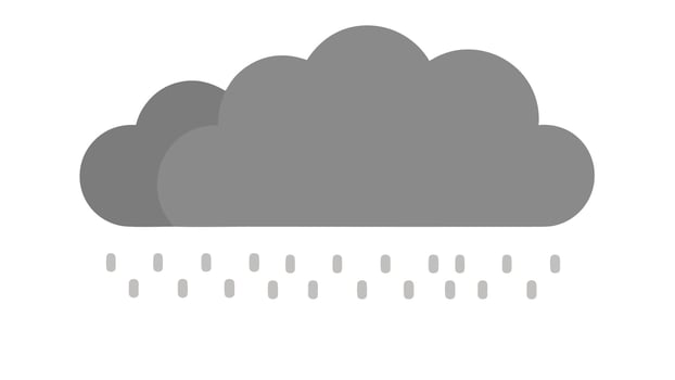 rain cloud icon White and gray cloud lines with rain on white background illustration vector