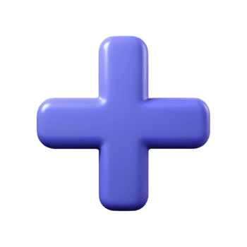 joyful captivating Plus sign character with rounded edges. Symmetrical, minimal design, flat color with Scalable Design. 8K png