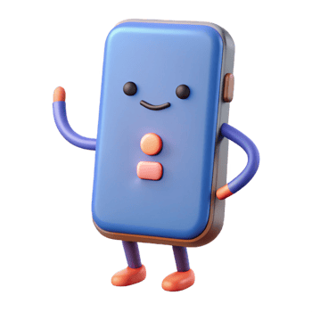 majestic energetic urban Phone character with a single button. Single-weight stroke, flat color, minimal design with Scalable Design. masterfully captured png