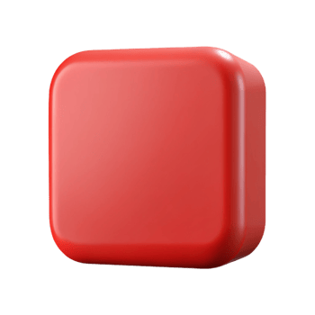 striking bold vintage Clean lines forming a simple square with a single-weight stroke. Flat red with Scalable Design. museum quality png