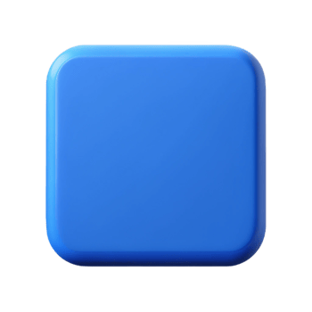 harmonious serene Flat color square with rounded corners, crisp edges, minimal, blue with Scalable Design. perfect clarity png