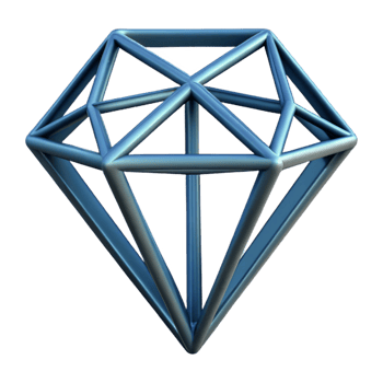 unparalleled artistic Geometric outline of a diamond. Symmetrical, single-weight stroke, with Scalable Design. authentic png